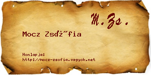 Mocz Zsófia névjegykártya